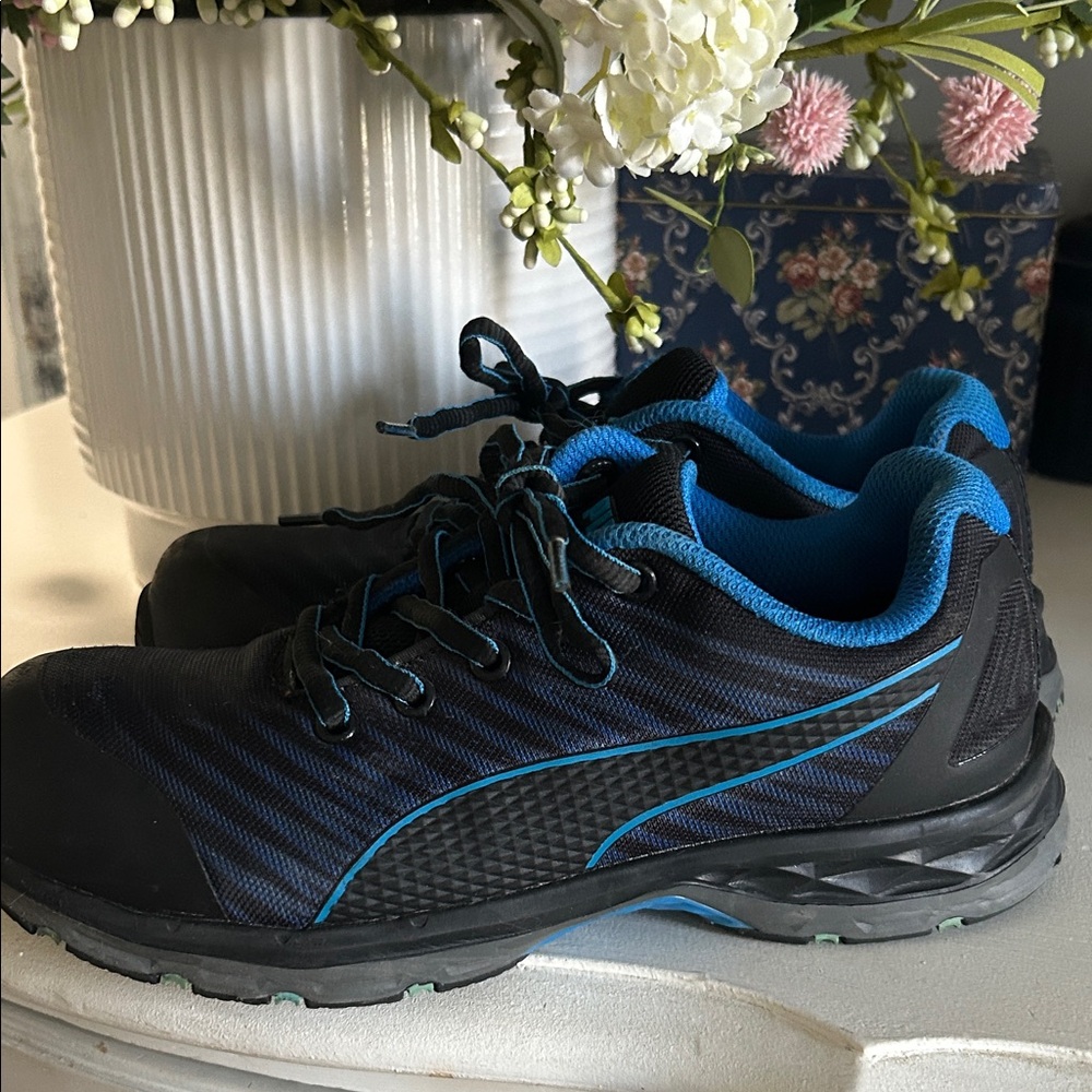 Puma Women’s  Black and Blue Safety Sneakers